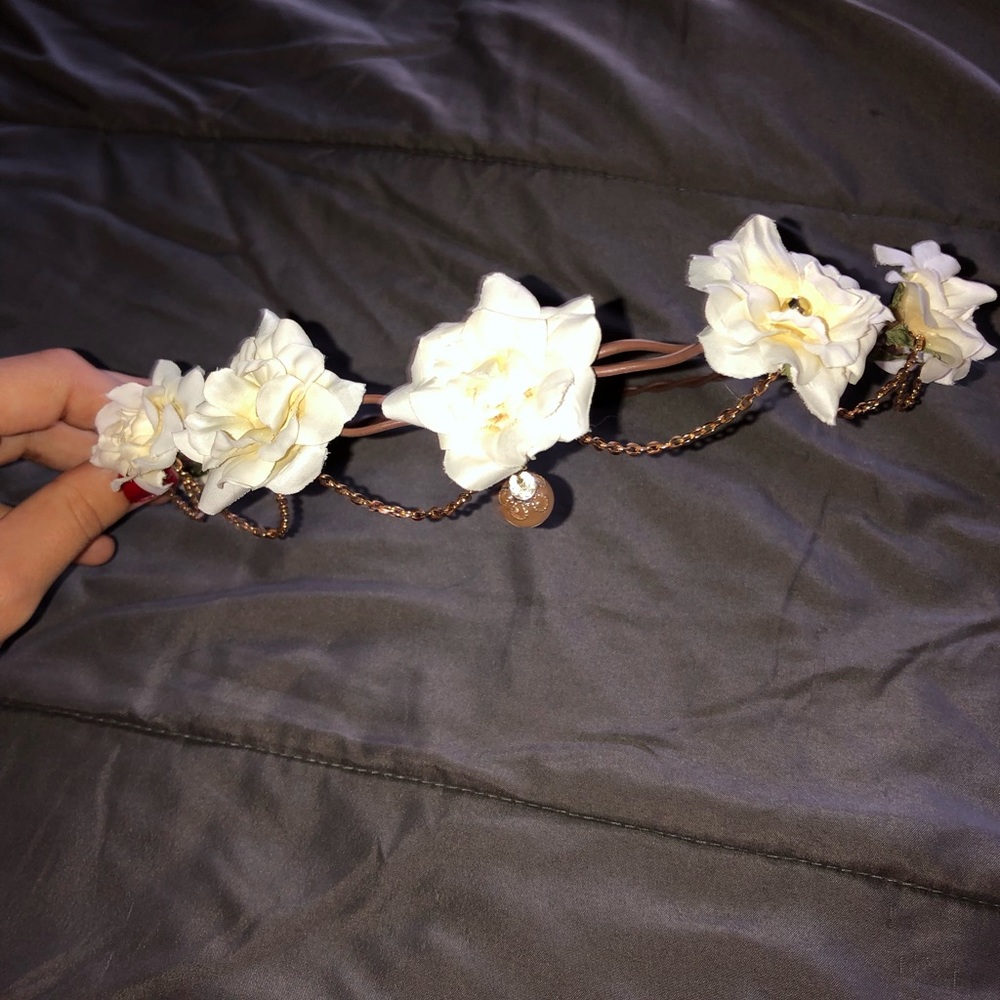 Pearl and chain festival flower crown